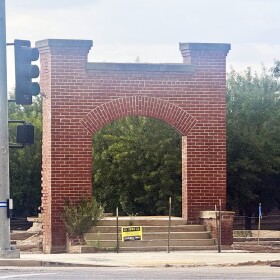 This arch is all that remains of the 1912 Garfield School building in Clovis.