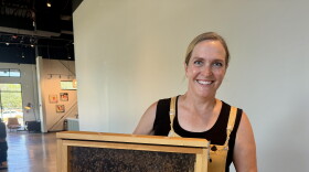 Author Shanna Upchurch shows off some of her bees as part of her appearance at Brittany's Favorite Things in Melissa.