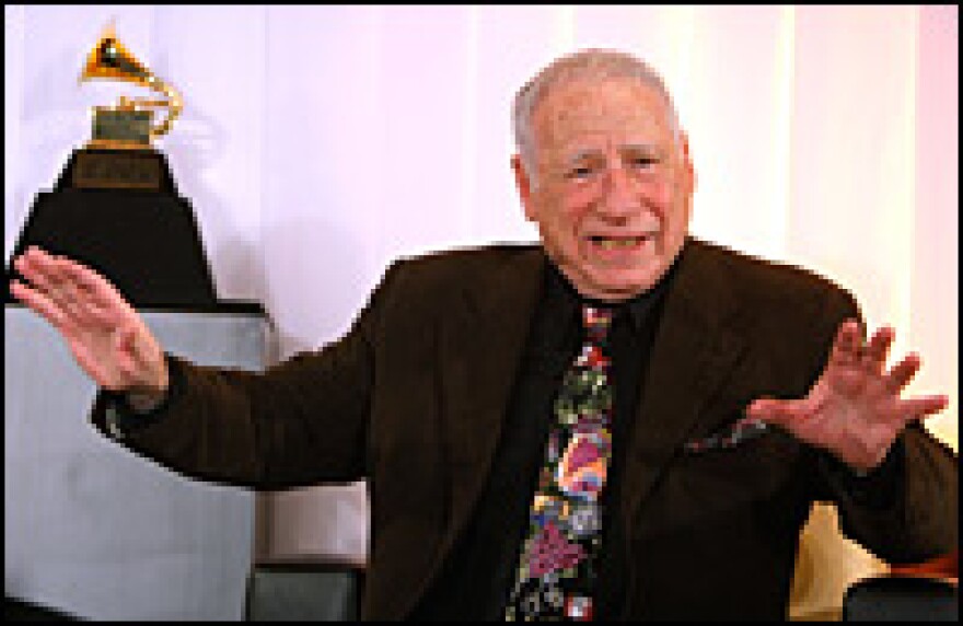 Filmmaker Mel Brooks appears on stage at a Recording Academy Los Angeles Chapter event in Santa Monica, Calif., in April.