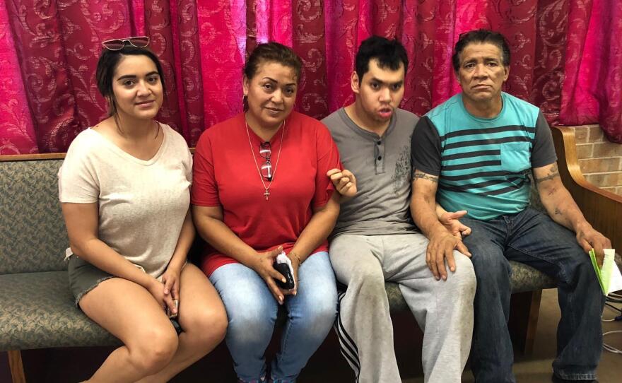 Miguel Oliva Esquivel and his family stopped by the church, Iglesia Evangelica Filadelfia, on a recent Saturday afternoon. ICE officials arrested him at Load Trail. He was later released on bond and is now awaiting his day in court.
