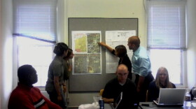 UB Architecture students discuss their project