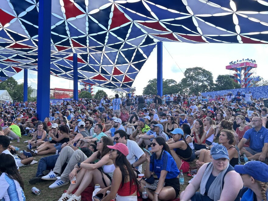 Soccer fans pack Kansas City's FIFA Fan Festival on Saturday.