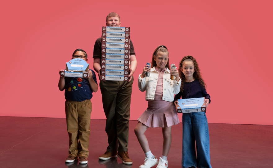 Sisters Makaela, 9, and Kameryn, 7, De La Garza (both right) are featured as "Reign Makers" in World's Finest Chocolate's "Let Them Reign" national campaign. The girls are among the brand's top sellers in the country.