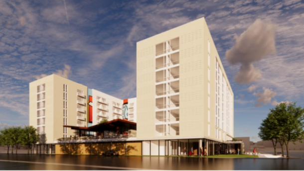 Rendering of the SouthTown housing development in Ann Arbor.