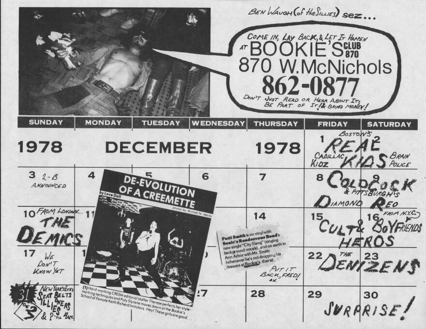 a calendar of bookings at Bookies