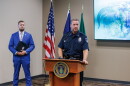 Michigan State University Police Chief Mike Yankowski announces the arrest of a former resident physician accused of sexual assault at a press conference on Sept. 11, 2026.