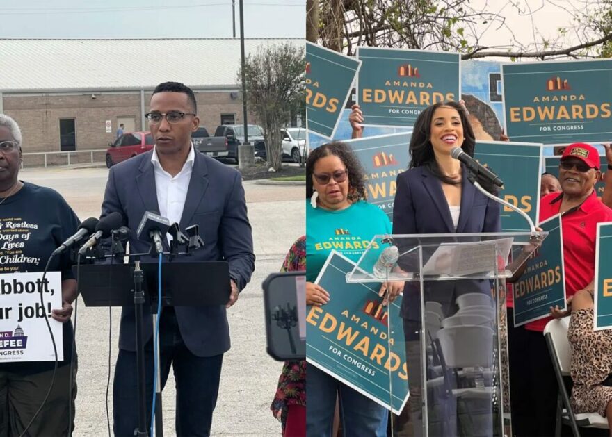 Acting Harris County Attorney Christian Menefee and former Houston City Council Member Amanda Edwards are leading the field in the latest poll of candidates for the special election to fill Texas' 18th Congressional District.