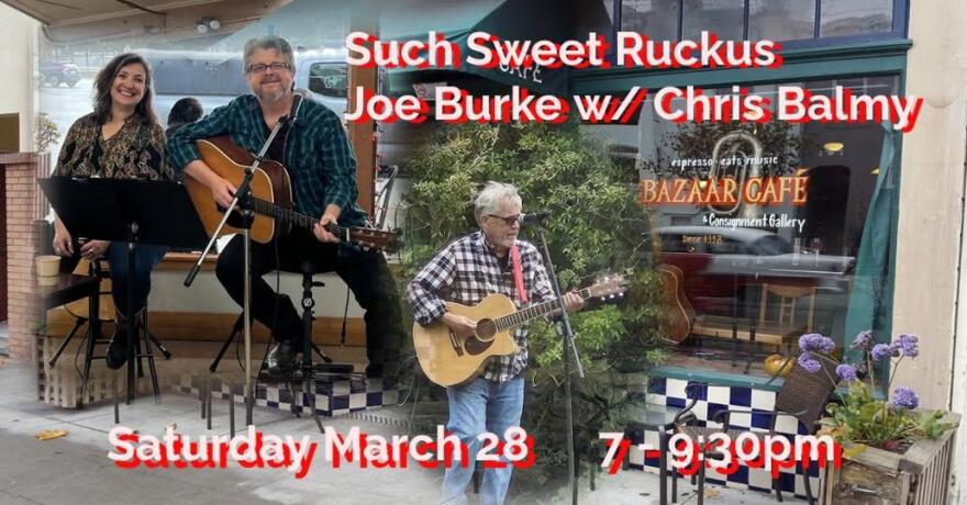 Joe Burke plays at Bazaar Cafe tomorrow