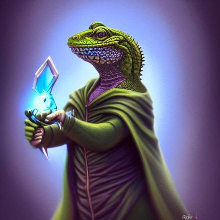 A wizard lizard