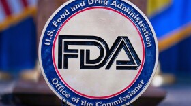 FILE - The Food and Drug Administration seal is seen at the Hubert Humphrey Building Auditorium in Washington, April 22, 2025. (AP Photo/Jose Luis Magana, File)