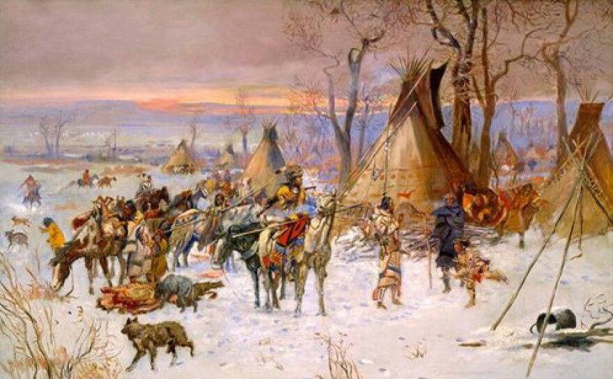 Indian Hunters Return by C.M. Russell; circa 1900; Oil on canvas.