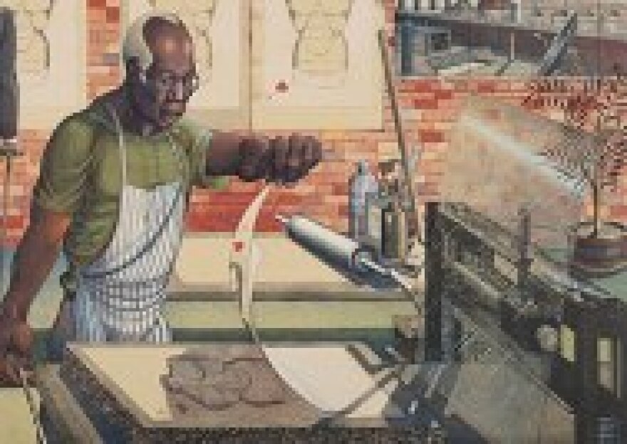 Ron Adams, American (b. 1934). Blackburn, 2002. Color lithograph. Purchase: Gift of the Print Society. 2003.2.