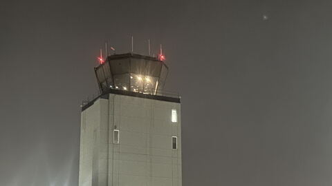 The Air Traffic Control tower at Fairbanks International Airport on Oct. 25, 2026.