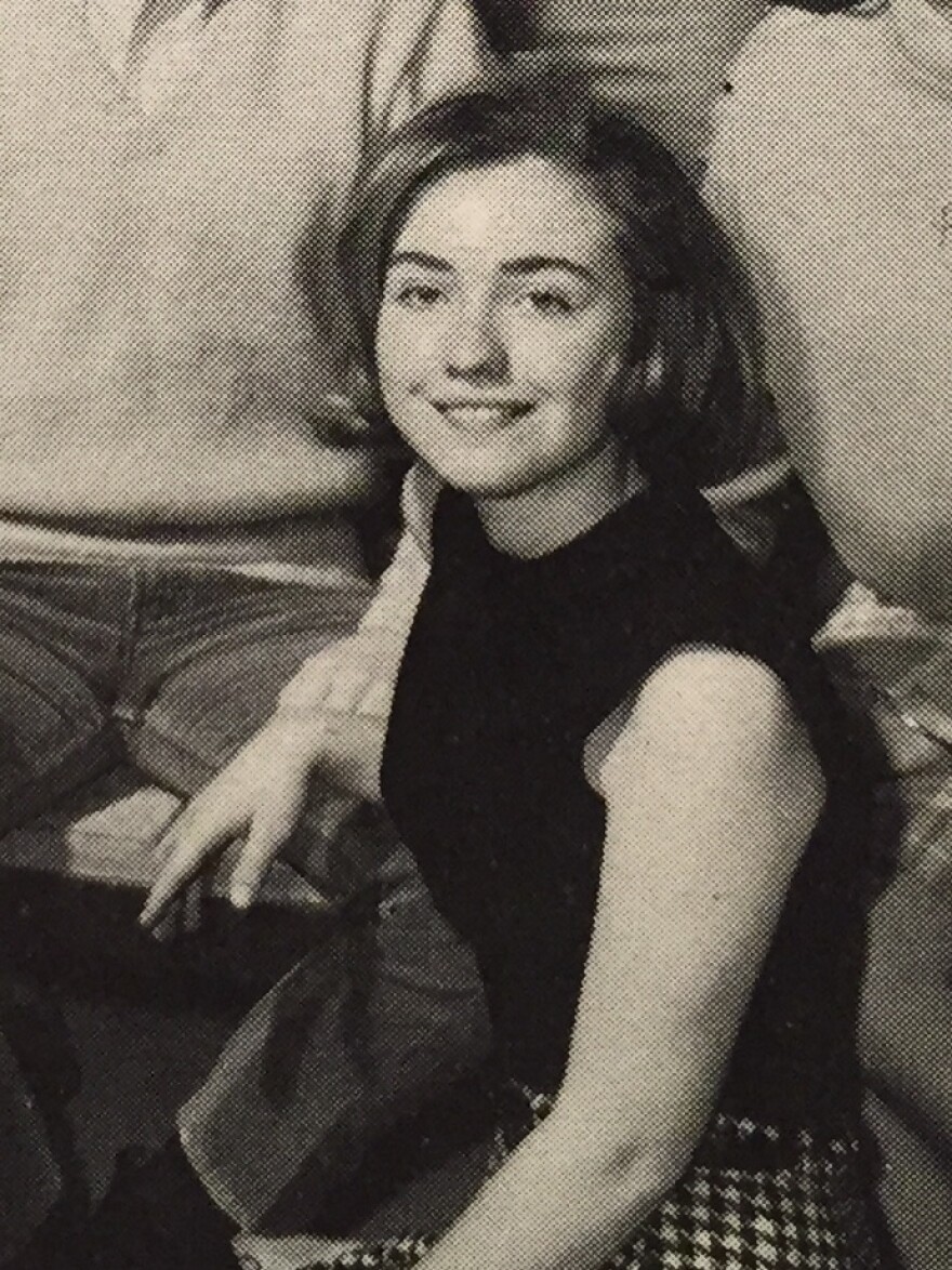 Hillary Clinton in a photo of student council leaders from her high school yearbook.