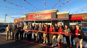 A ribbon-cutting for the QuikTrip's first location in the Oklahoma City metro area in Moore.