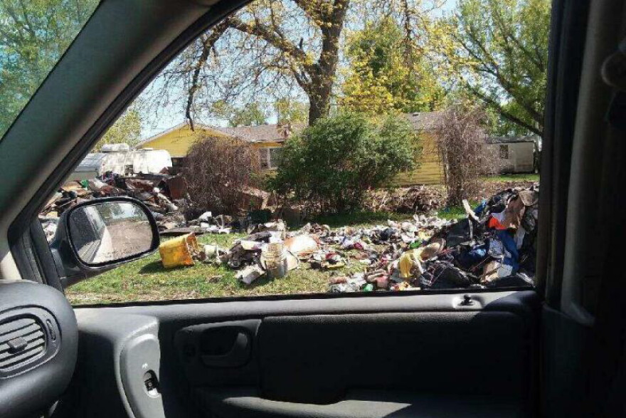 Sharon Stewart's home in Pacific Junction, Iowa was destroyed by 2019 flooding.