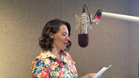 Susan Lacke in KJZZ's studios in Tempe.