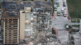 Search and Rescue personnel work after the partial collapse of the 12-story Champlain Towers South condo building on in Surfside, Florida.
