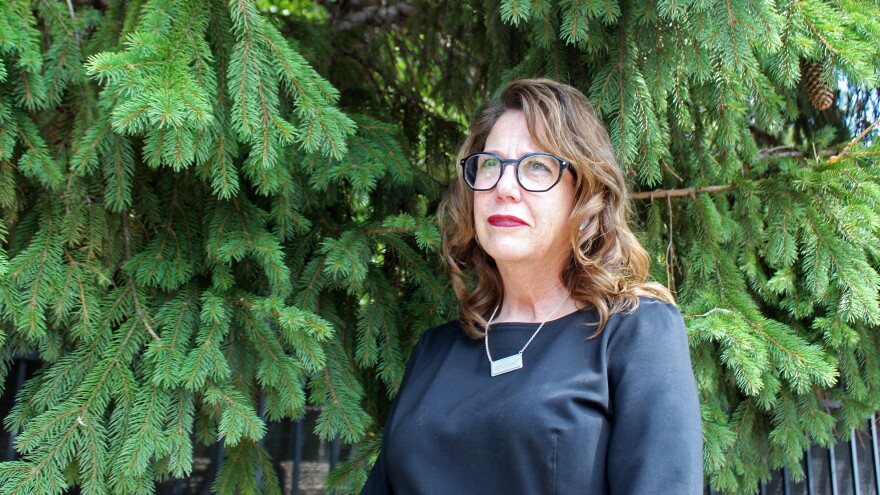 Amy Pawlus stands in Indianapolis on Tuesday, Aug. 4, 2026. Pawlus sued NeuroPsychiatric Hospitals after her mother died after being a patient at the chain’s Indianapolis location.
