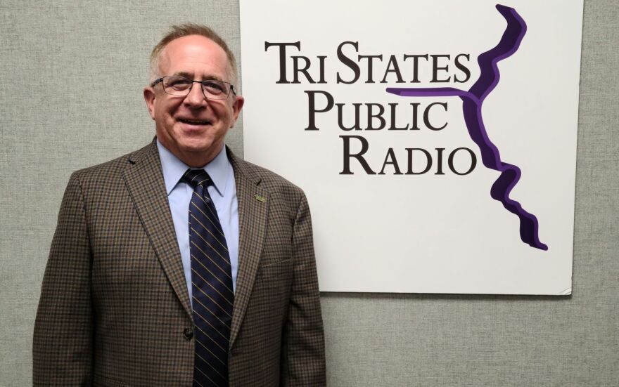 John Miller came by the TSPR studios after he met with administrators at Western Illinois University.