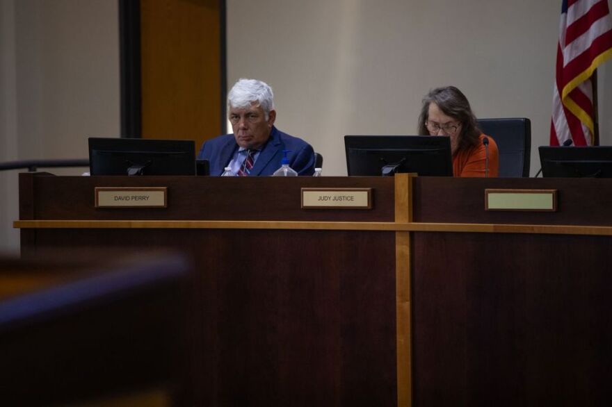 Republican board member David Perry at the July 8, 2025 meeting.