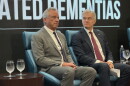 United States Secretary of Health and Human Services Robert F. Kennedy, Jr., left, and Mehmet Oz, right, administrator of the U.S. Centers for Medicare and Medicaid Service, at Broward Health Medical Center in Fort Lauderdale on Thursday Oct. 22, 2026.