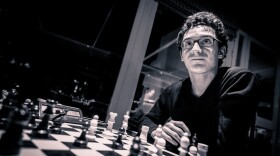 American grandmaster Fabiano Caruana, shown here at the 2017 Tradewise Gibraltar Masters tournament, could become the first American-born world chess champion since Bobby Fischer. 