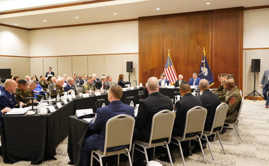Gov. Henry McMaster, state leaders and military commanders representing South Carolina's military installations met for an annual briefing on Wednesday, Sept. 23, 2026, at the University of South Carolina Alumni Center in Columbia, S.C.