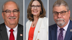 (From left to right) Republican state Sen. Kim Hammer, Democrat Kelly Grappe and Libertarian Michael Pakko are running to be Arkansas' next secretary of state.
