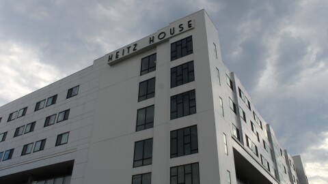 Heitz House, a residence hall at Missouri State University (photo taken August 19, 2026).