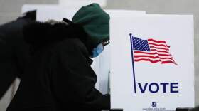Voters fill out their ballot on Election Day, Tuesday, Nov. 4, 2025, in Detroit. (Paul Sancya/AP)