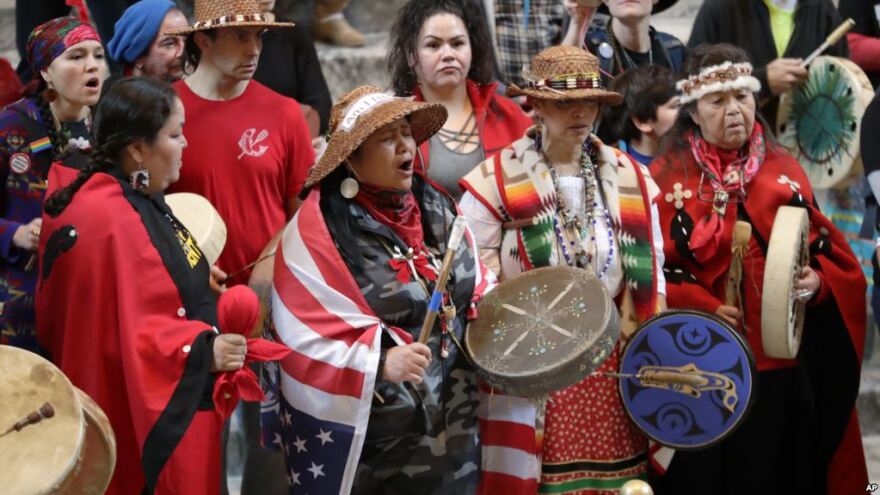 Native American lobbying day at the Washington State Capitol.