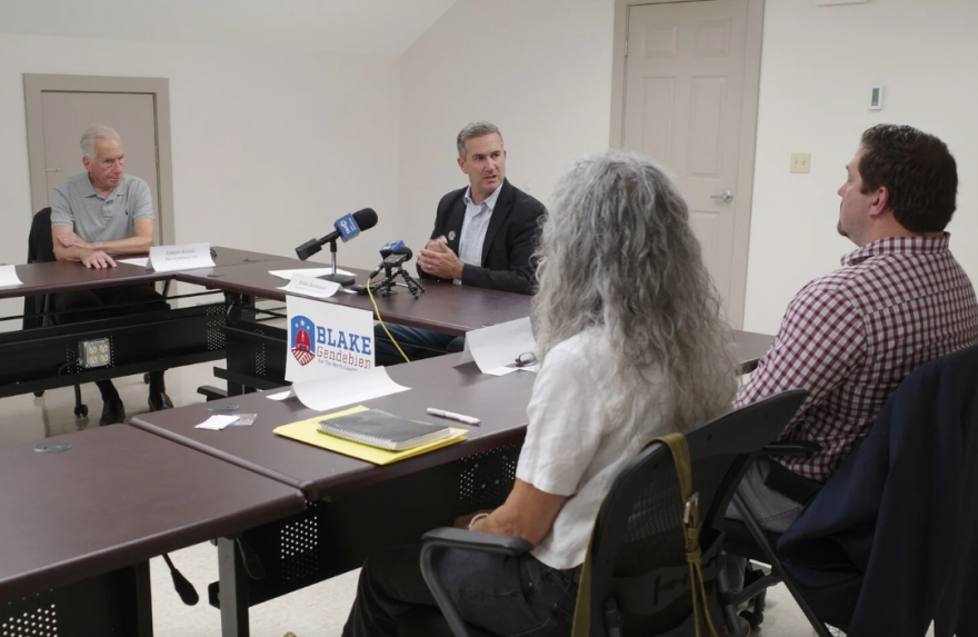 Democratic congressional candidate Blake Gendebien held an energy policy roundtable in Plattsburgh.