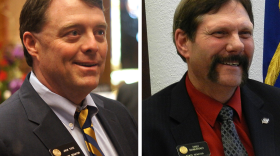 Sens. Jack Tate (left) and Randy Baumgardner