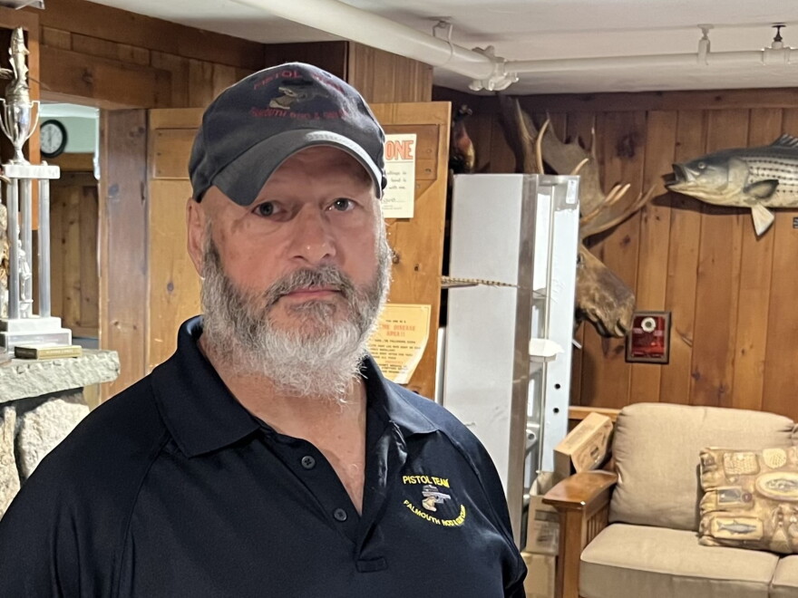 Carl Simons, a member of the Falmouth Rod & Gun Club, supports the "no" campaign on Question 9 on the Nov. 3 ballot.