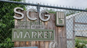 Sign at a Springfield Community Garden location in Springfield