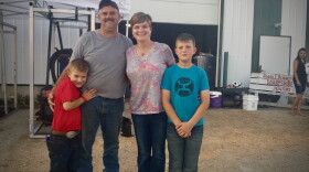 Brooke Stingley with her family at the Clinton County Fair