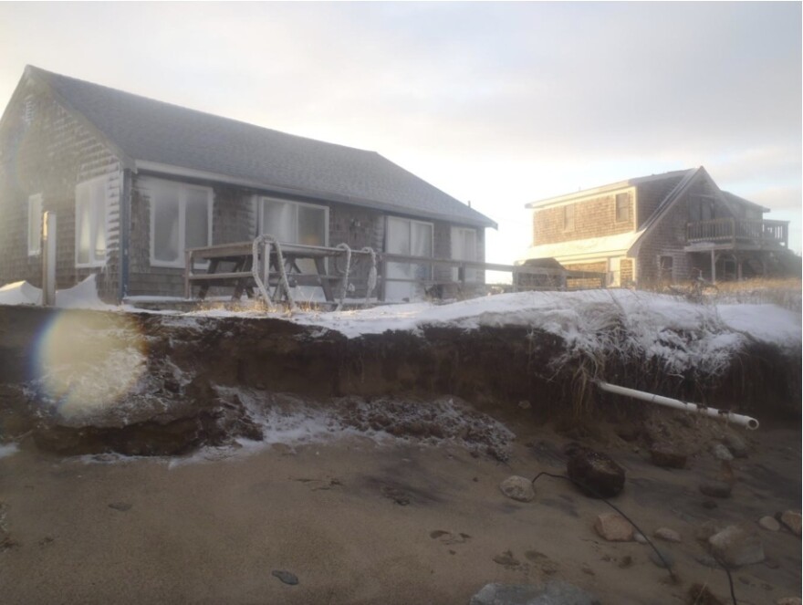 Erosion came within ten feet of homes along Town Neck Beach in Sandwich, MA.