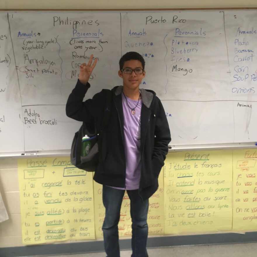 Julio in the classroom