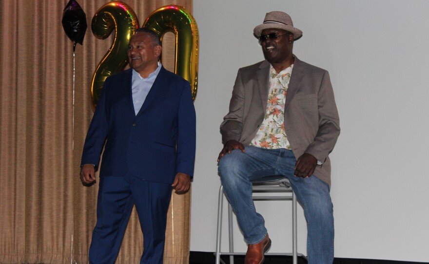 James "Buster" Douglas and Sal Tinajero (Founder & CEO of Advantage Communications)