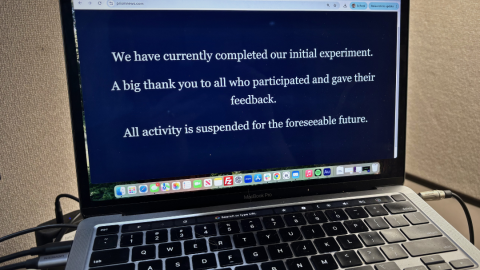 Photo of the homepage of prismnews.com (Credit: Maxwell Howard / IPR News)