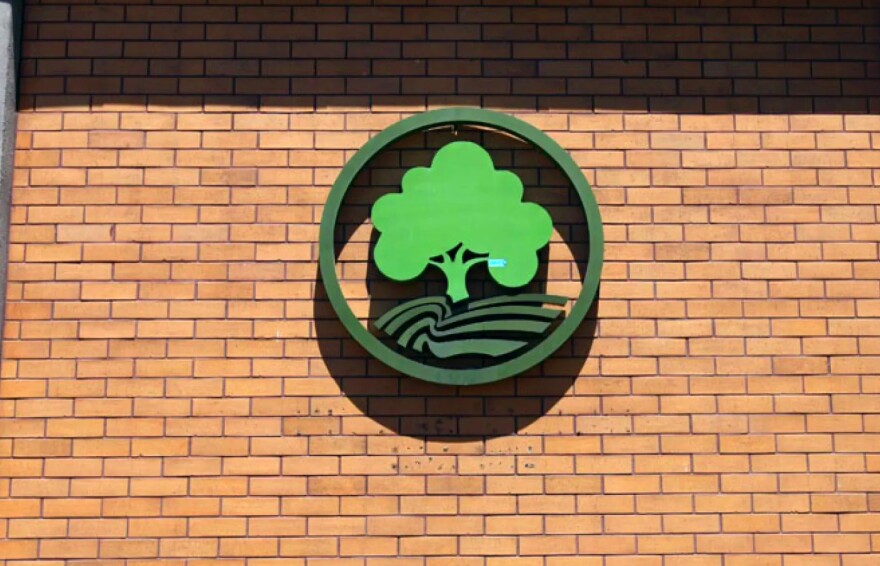 Outside the Chico City Council Chambers.