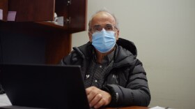 Dr. Rodrigo Dezubiria, chief medical officer at Castle Family Health Centers, works in his office between patients.