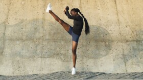 Here & Now producer and fitness model Marcelle Hutchins in Boston. (Photo by Adam Glanzman)