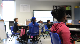  Students at Red River Elementary in Coushatta, Louisiana work on a reading comprehension exercise. June 8, 2021.