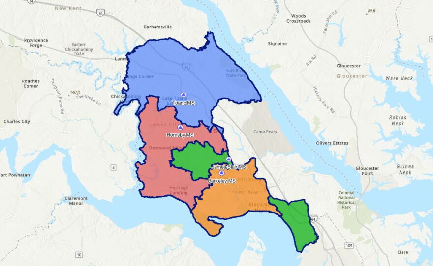 WJCC's current school zone maps.