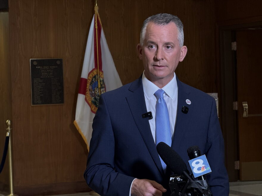 Democratic gubernatorial candidate David Jolly in Tallahassee on Aug. 28, 2026.