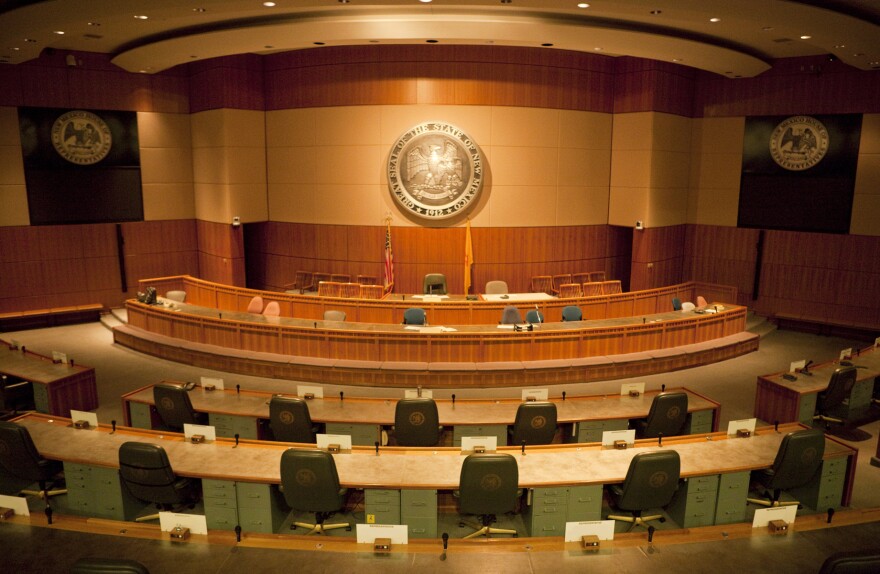 House of Representatives Chamber of the New Mexico state capitol building in Santa Fe, NM.