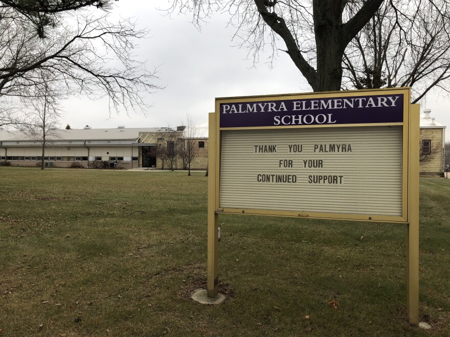 Palmyra Elementary School stands empty. The district closed it in 2020 to save money. Now Eagle Elementary is the only K-5 school in the district.