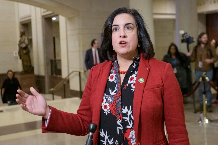 Rep. Nicole Malliotakis, R-N.Y., is seen in this December 2024 file photo. A court ruled last week that the boundaries of Malliotakis’ district unlawfully dilute the political power of Black and Latino voters on Staten Island’s North Shore.